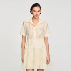 Sandro Paris Vestidos-Vestido Curto Com Babados