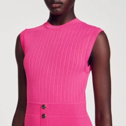 Sandro Paris Vestidos-Vestido Curto Com Botoes