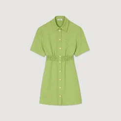 Sandro Paris Vestidos-Vestido Curto Com Botoes