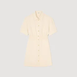 Sandro Paris Vestidos-Vestido Curto Com Botoes