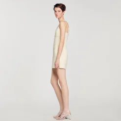 Sandro Paris Vestidos-Vestido Curto Com Detalhe De Perola