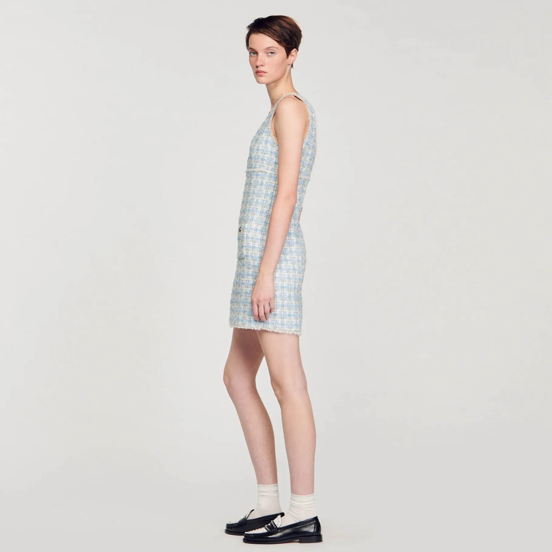 Sandro Paris Vestidos-Vestido Curto De Tweed