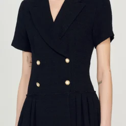 Sandro Paris Vestidos-Vestido Curto De Tweed