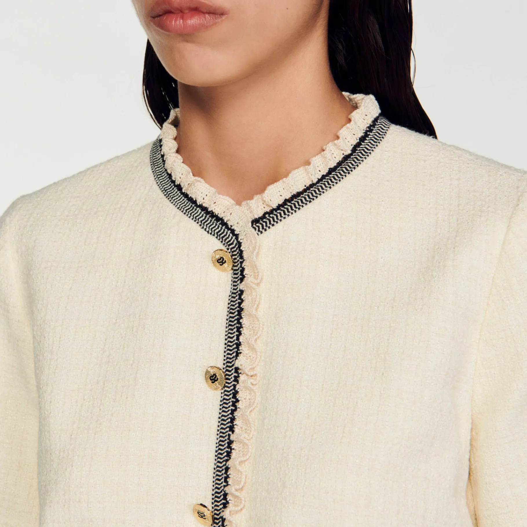 Sandro Paris Vestidos-Vestido Curto De Tweed