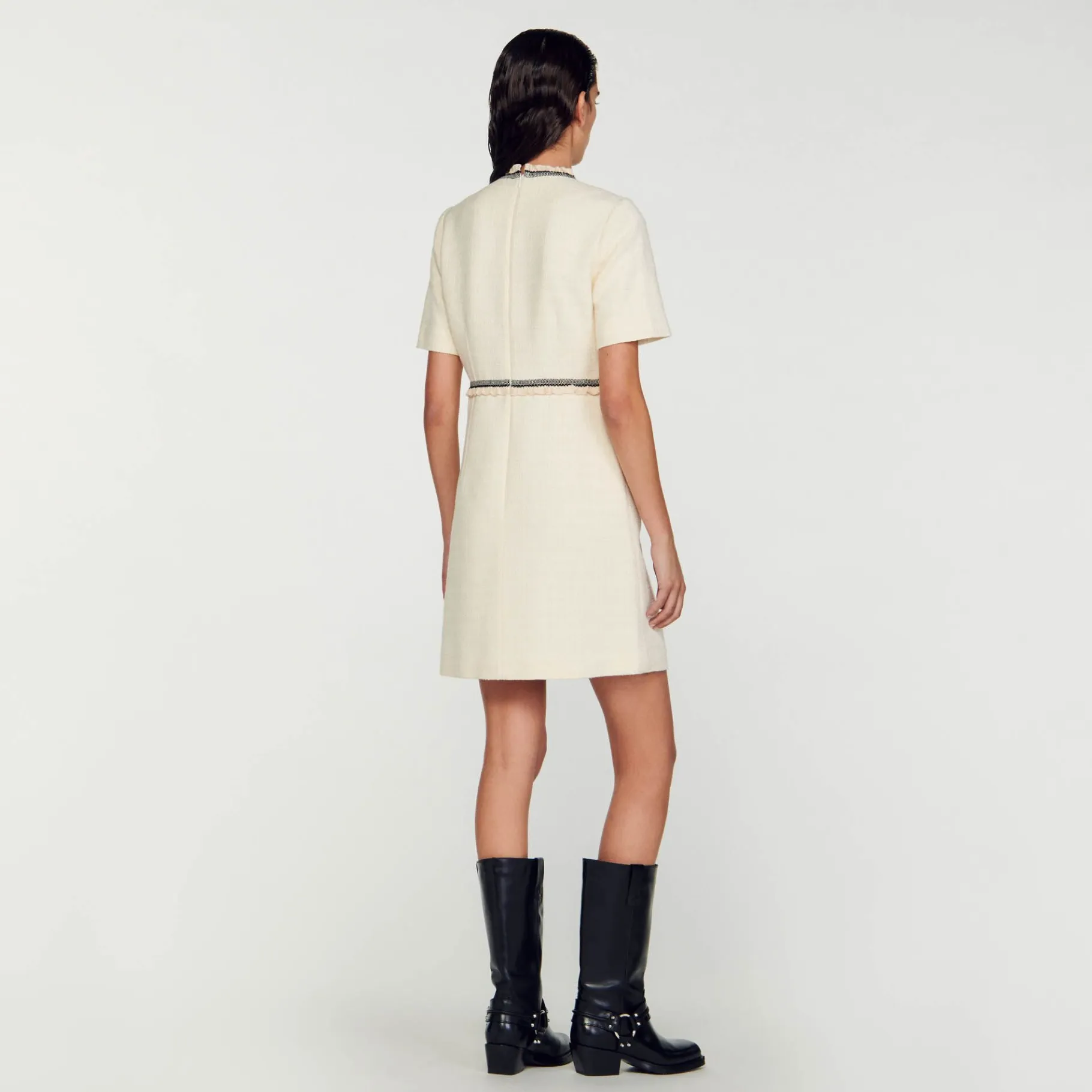 Sandro Paris Vestidos-Vestido Curto De Tweed