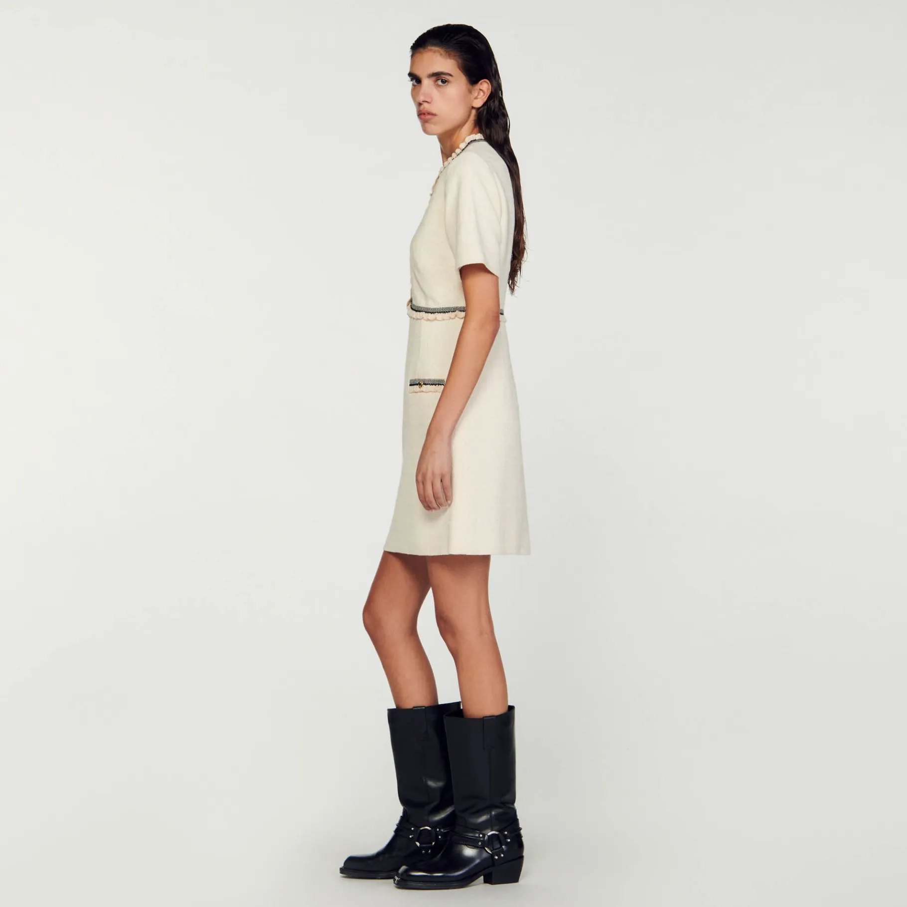 Sandro Paris Vestidos-Vestido Curto De Tweed