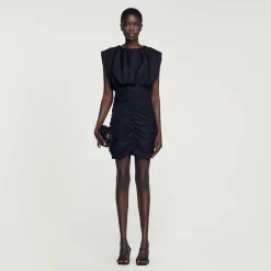 Sandro Paris Vestidos-Vestido Curto Drapeado
