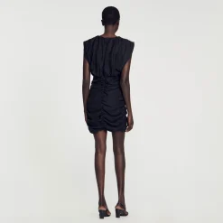 Sandro Paris Vestidos-Vestido Curto Drapeado