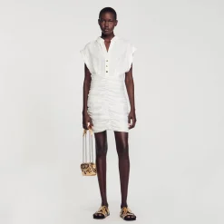 Sandro Paris Vestidos-Vestido Curto Drapeado