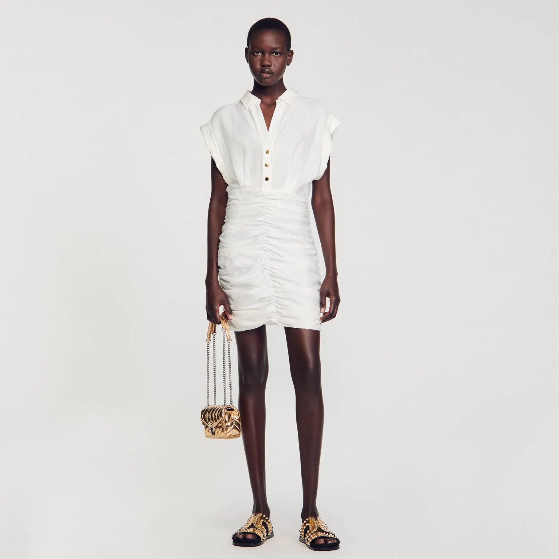 Sandro Paris Vestidos-Vestido Curto Drapeado