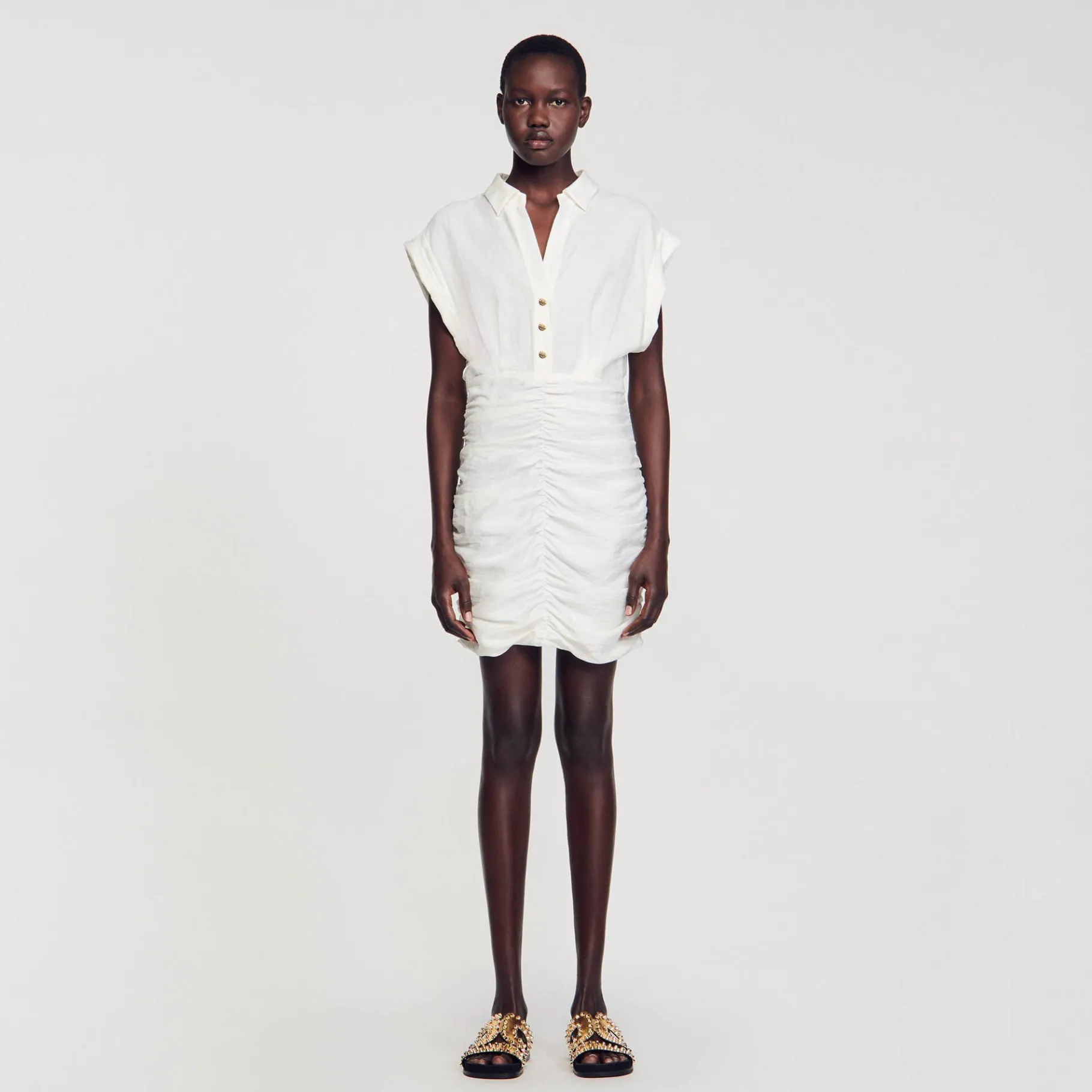 Sandro Paris Vestidos-Vestido Curto Drapeado