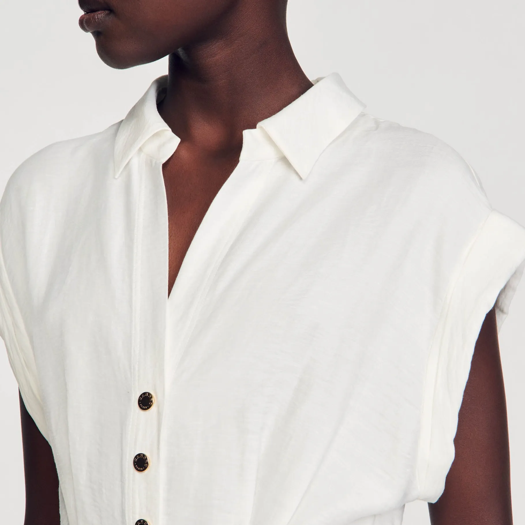 Sandro Paris Vestidos-Vestido Curto Drapeado