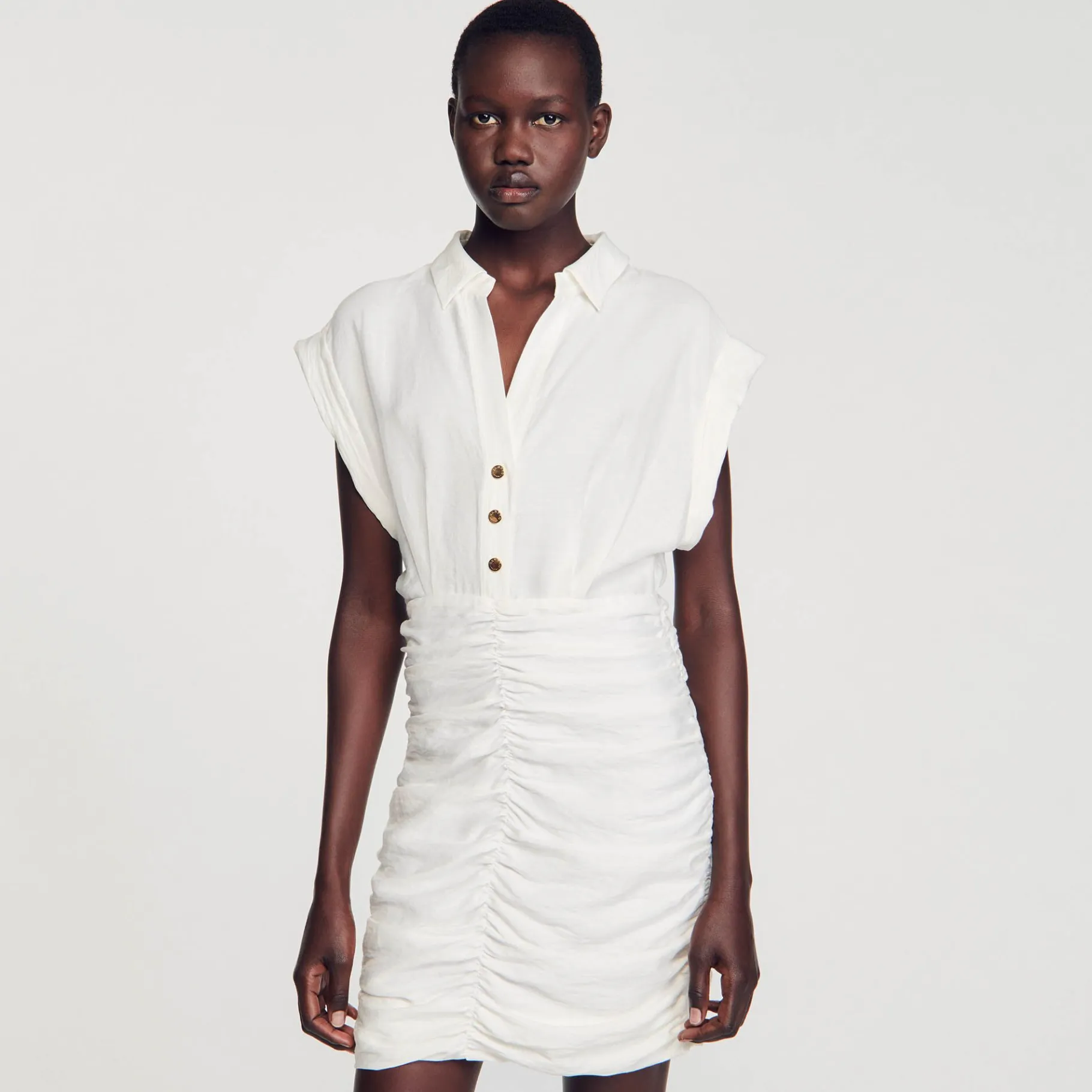 Sandro Paris Vestidos-Vestido Curto Drapeado