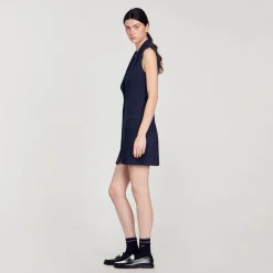 Sandro Paris Vestidos-Vestido De Terno Curto Plissado