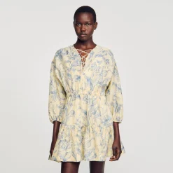 Sandro Paris Vestidos-Vestido Estampado De Flores