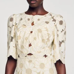 Sandro Paris Vestidos-Vestido Longo Bordado