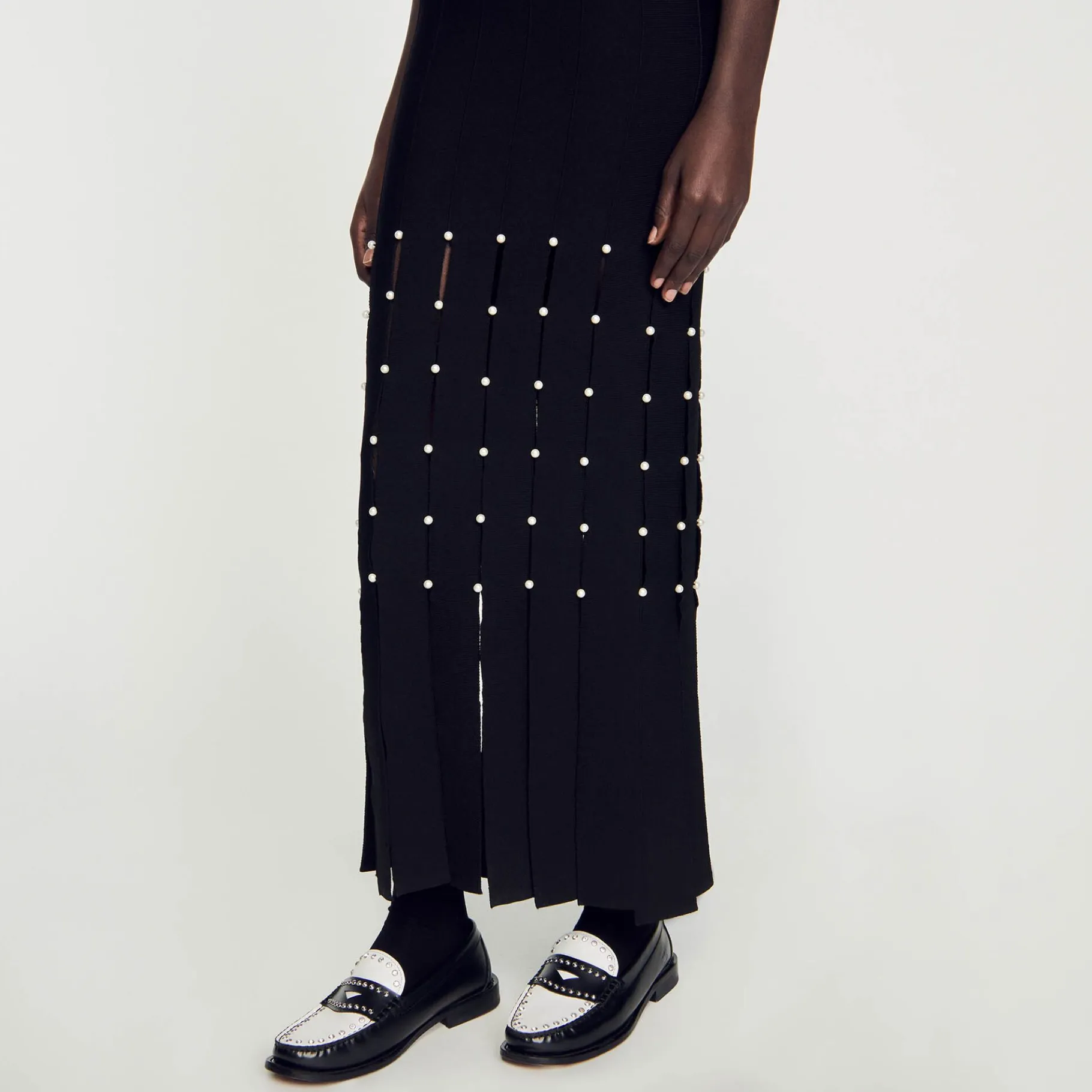 Sandro Paris Vestidos-Vestido Longo Com Franjas