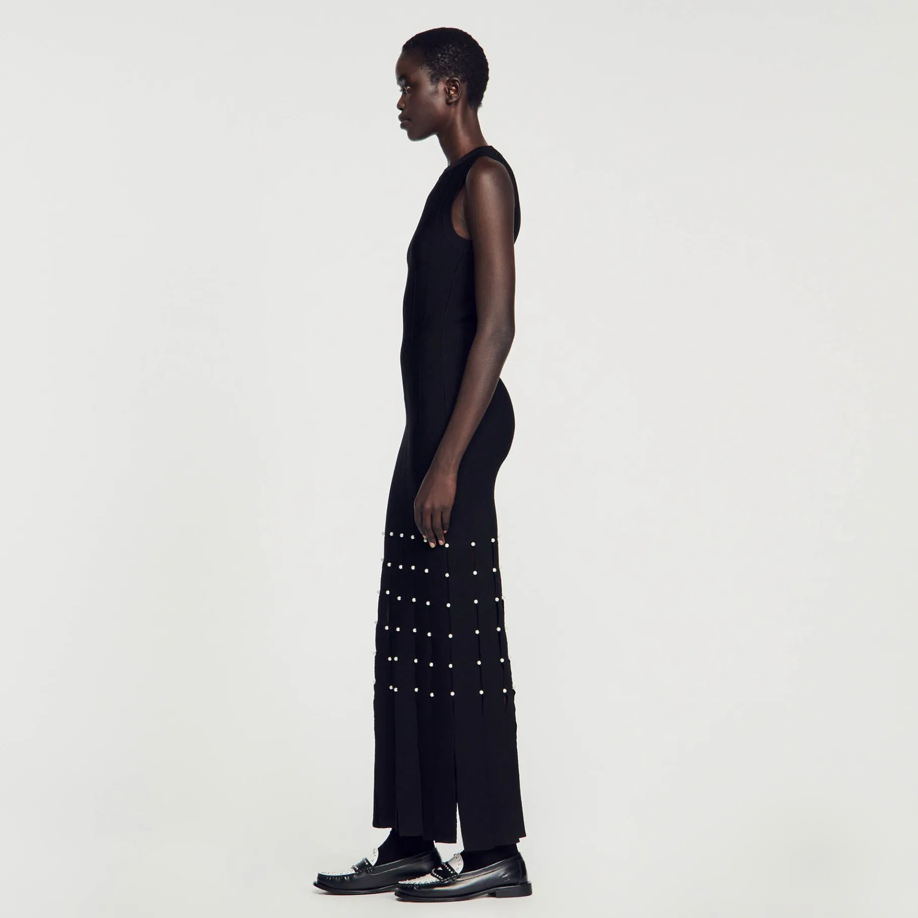 Sandro Paris Vestidos-Vestido Longo Com Franjas