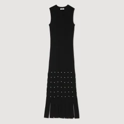 Sandro Paris Vestidos-Vestido Longo Com Franjas