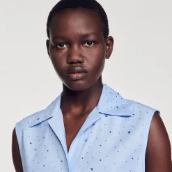 Sandro Paris Vestidos-Vestido Longo Com No E Strass