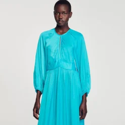 Sandro Paris Vestidos-Vestido Longo De Cetim