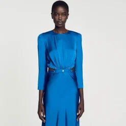Sandro Paris Vestidos-Vestido Longo De Cetim