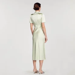 Sandro Paris Vestidos-Vestido Longo De Cetim
