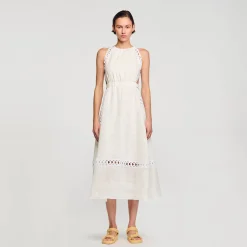 Sandro Paris Vestidos-Vestido Longo De Linho