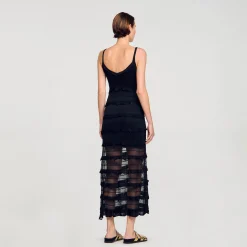 Sandro Paris Vestidos-Vestido Longo De Malha