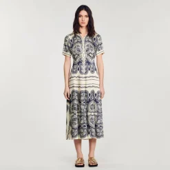 Sandro Paris Vestidos-Vestido Longo Estampado