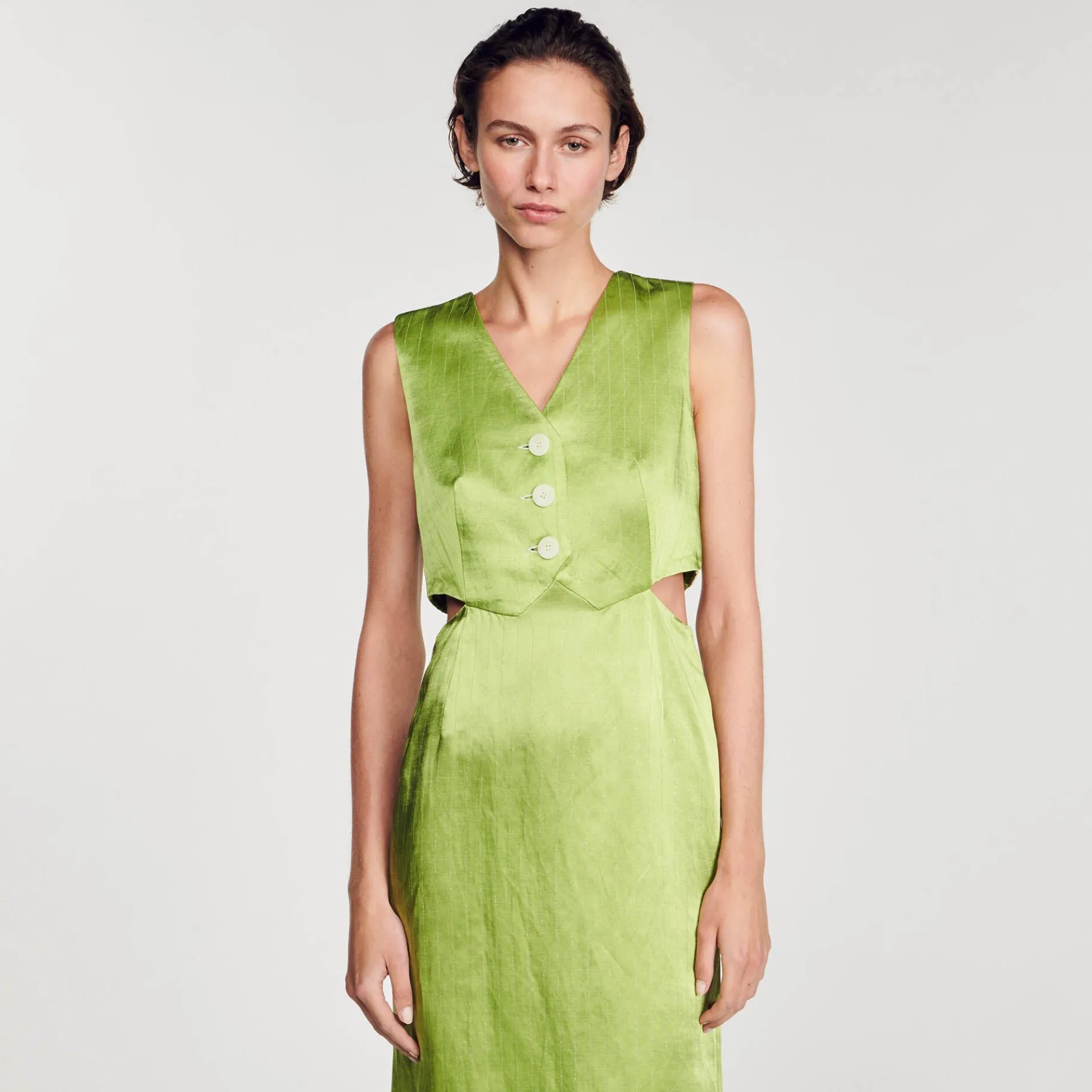 Sandro Paris Vestidos-Vestido Midi 2 Em 1