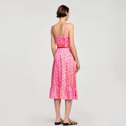 Sandro Paris Conjuntos-Vestido Midi Com No Na Cintura