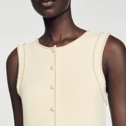 Sandro Paris Vestidos-Vestido Midi De Malha