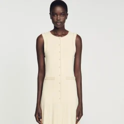 Sandro Paris Vestidos-Vestido Midi De Malha