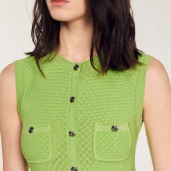 Sandro Paris Vestidos-Vestido Midi De Malha