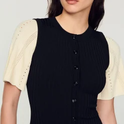 Sandro Paris Vestidos-Vestido Midi De Malha