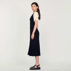 Sandro Paris Vestidos-Vestido Midi De Malha