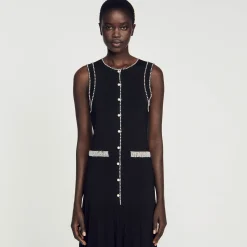 Sandro Paris Vestidos-Vestido Midi De Malha