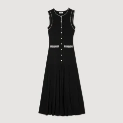 Sandro Paris Vestidos-Vestido Midi De Malha
