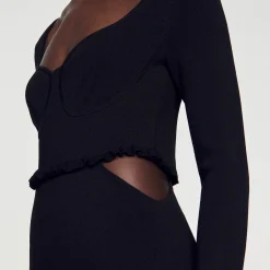 Sandro Paris Vestidos-Vestido Midi Vazado